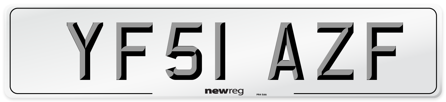 YF51 AZF Number Plate from New Reg